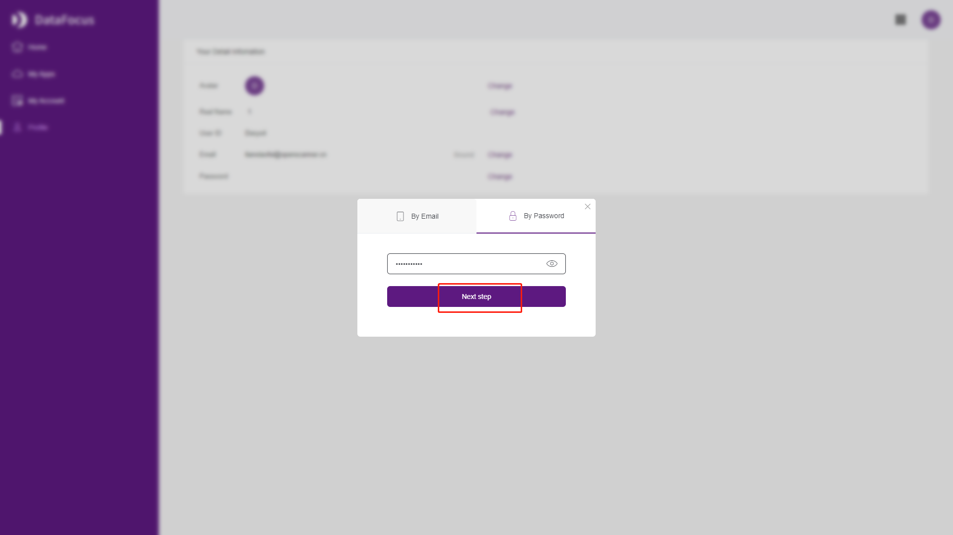 Figure 1-4-8 Reset password - by password